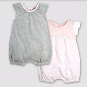 COPY - BURT'S BEES BABY  Infant organic cotton rompers set